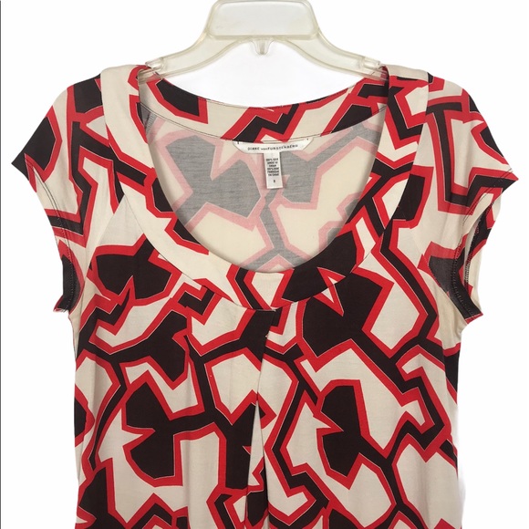 Diane Von Furstenberg Silk Ginkgo Print Dress 8 - Picture 4 of 10